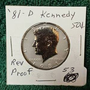 lot 69 image: 1981 Reverse Proof Kennedy