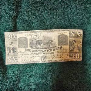 lot 62 image: 1853 Obsolete $20 Georgia Note