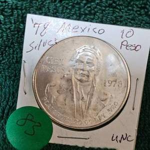 lot 83 image: 1978 Mexico 10 Peso SIlver