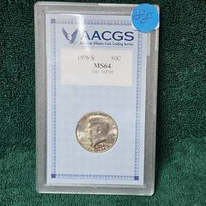 lot 88 image: 1976-S Kennedy Silver 50c MS64