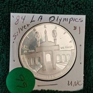 lot 99 image: 1984 LA Olympics Silver Round UNC