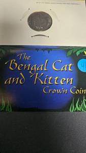lot 48 image: 2002 Bengal Cat and Kitten Crown Coin Isle of Man Collection
