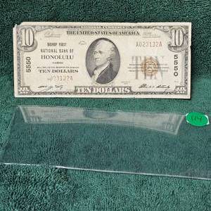 1929 $10 National  Honolulu, Hawaii Note