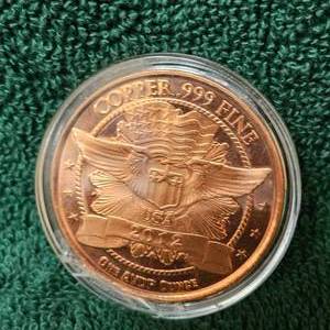 lot 115 image: 1 oz Copper Round