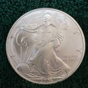 lot 124 image: 2006 Silver Eagle UNC