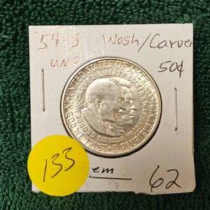 lot 133 image: 1954-S WashingtonCarver Commemorative 50c, UNC