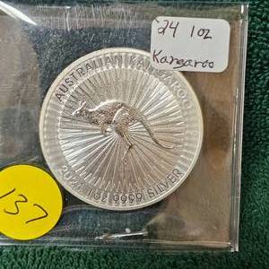 lot 137 image: 2024 1 oz Silver Kangaroo
