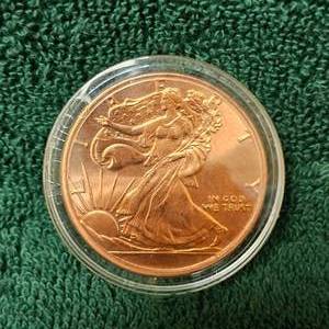 lot 138 image: 1 oz Copper Liberty Coin