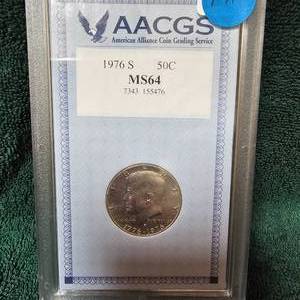 lot 141 image: 1976-S Kennedy Silver MS64