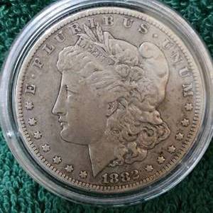 lot 154 image: 1882 Morgan Silver Dollar-Carson City
