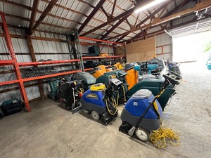 lot 40 image: 9 Floor Scrubbers including3 Nobles Speed Scrubbers, Advance, Windsor Clipper, Commodore, NSS Pony, Viper, Olympus