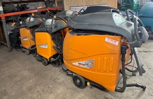 lot 43 image: Nine Taski Walk Behind Floor Scrubbers including Taski Swingo 750B, 4-1850s 1-1650 & 1 type CO455
