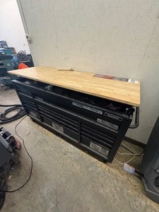 lot 111 image: Husky Tool WorkbenchChest Desk. Raises and Lowers. W 72 x D 24.1 x H 39.1