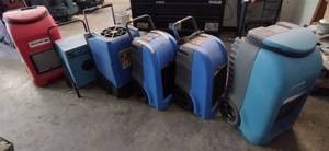 lot 26 image: 6 dehumidifiers, Including the following brands and models Bair, DRIEAZ, Belfor, Dritec all work except for vantage 1500.