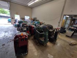 lot 23 image: 10 Floor Scrubbers, Including the following brand and models 3 Viper AS710R (1 works), Nobles, 2 Robo Scrub 20 (1 works), 4 Tennant (3 work)