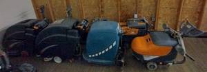 lot 18 image: Floor Scrubbers, Including the following brands and models 2 Viper, 2 Tennant, 3 Taski, and 1 predator 20 push scrubber.