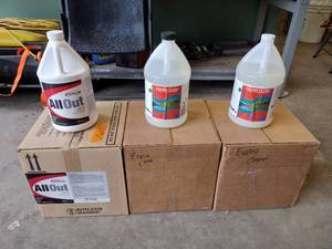 lot 129 image: 3 Boxes of 4 1 Gallon Jugs. 1 All-out Premium Traffic Lane Pre-Conditioner and 2 Enviro Clean Premium Citrus De-Greaser and Cleaner