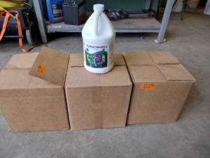 lot 127 image: 3 Boxes of 4 1 Gallon Jugs. O2MUS PRIME Premium Scented H202 Based VLM Cleaner