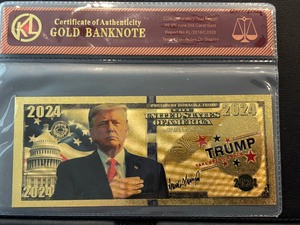 lot 6 image: 2024 Trump Take America Back 24K Banknote