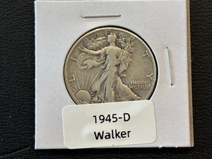 lot 14 image: 1945-D Walking Liberty Half Dollar