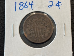 lot 18 image: 1864 2 Cents
