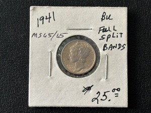 lot 39 image: 1941 Mercury Dime BU