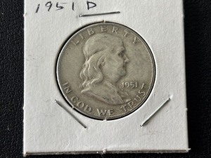 lot 43 image: 1951-D Franklin Half Dollar