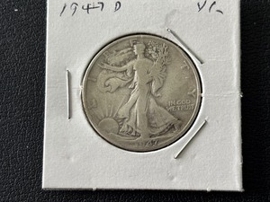 lot 82 image: 1947-D Walking Liberty Half Dollar