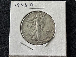 lot 80 image: 1946-D Walking Liberty Half Dollar
