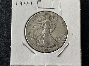 lot 70 image: 1941 Walking Liberty Half Dollar