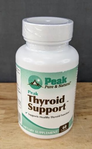 lot 45K image: New Bottle of Peak Pure & Natural Thyroid Support Dietary Supplement, $39.95 Retail H