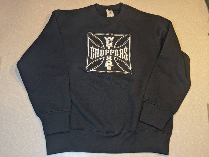 lot 454 image: Mens West Coast Choppers Black Sweatshirt Size Medium M