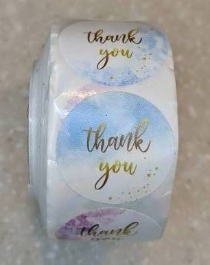 lot 425 image: 500 Total Brand New Thank You Stickers P