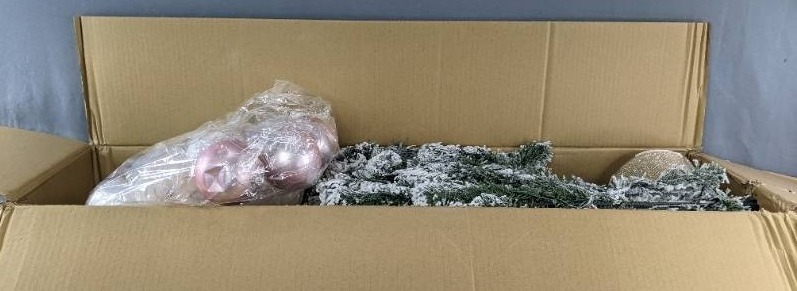 lot 238B image: Brand New 5 Ft. Artificial Christmas Tree with Decoration Set and Lights B