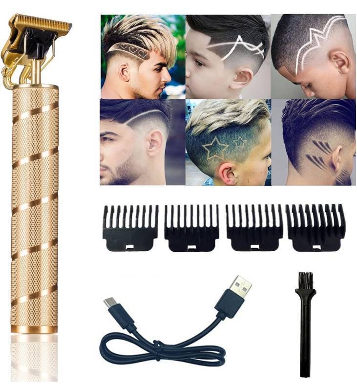 lot 16D image: Brand New SMS Electric Hair Trimmer Clippers, Cordless Rechargeable, USB Rechargeable for Men - Gold $59 Retail N