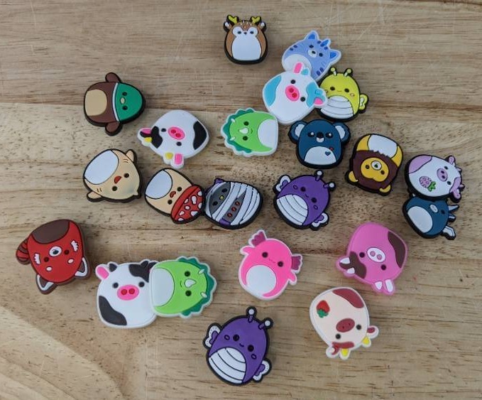 lot 9E image: 22 Brand New Squishmallow Character Croc Charms N