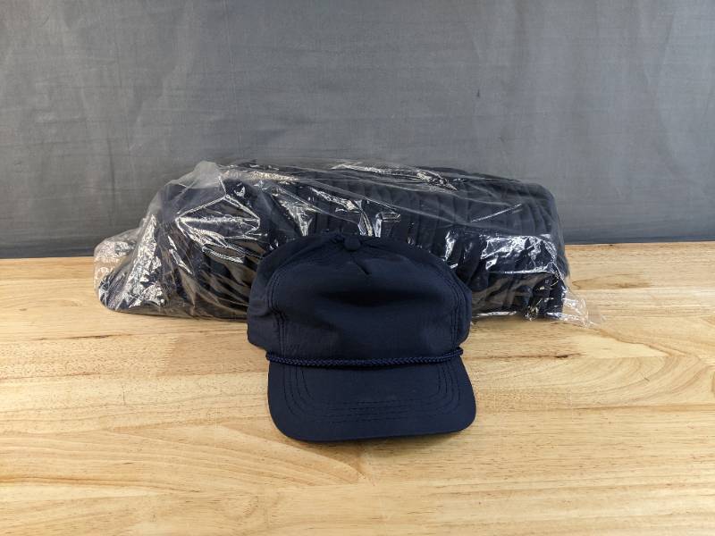 lot 42B image: 144 Brand New Yupoong Navy Snap Back Hats OSFM N