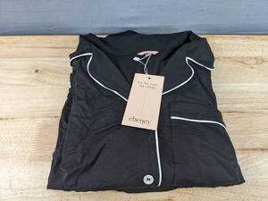 lot 117A image: Brand New eberjey Womens Black Pajama Set Top & Pant Size XS N
