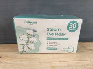 lot 146 image: Brand New Bettoomi Heated Disposable Unscented Steam Eye Mask 30 Packs N
