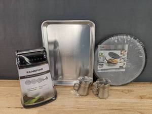 lot 112 image: Brand New Kitchenware Set with Baking Tray, Grater, and More N