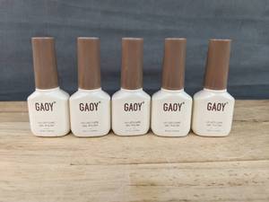 lot 113 image: 5 Brand New GAOY UV LED Cure Gel Polishes - Assorted Colors N