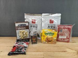 lot 119 image: Brand New Assorted Gourmet Snacks Collection - Gnocchi, Liquorice, Coffee, Carolina Reaper, BelVita Biscuits N
