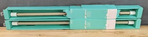 lot 193 image: Brand New Pair of Pillowfort Curtain Rods 28-48 Inch Faux Wood & Metal N
