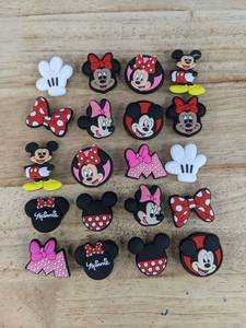 lot 26H image: 20 Brand New Disney Mickey & Minnie Mouse Character Croc Charms N