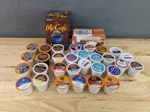 lot 171 image: 30 Brand New Individual K-Cups includes McCafe, Paris Cafe, Medium Roast, Celestial Seasonings Herbal Tea N
