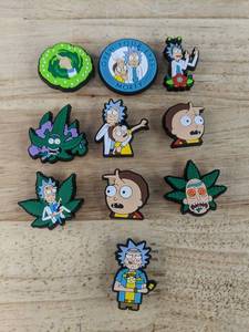 lot 76H image: 10 Brand New Rick and Morty Character Croc Charms N
