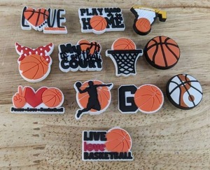 lot 104H image: 12 Brand New Basketball Theme Croc Charms N
