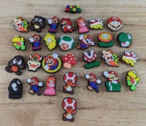 lot 83H image: 30 Brand New Mario Bros. Video Game Character Croc Charms N