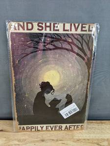 lot 279 image: Brand New And She Lived Happily Ever After Aluminum Sign N