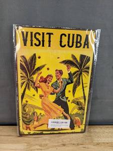 lot 294 image: Brand New Visit Cuba Aluminum Sign N